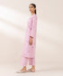 Women's Pret Cambric Embroidered Pink A-Line Shirt